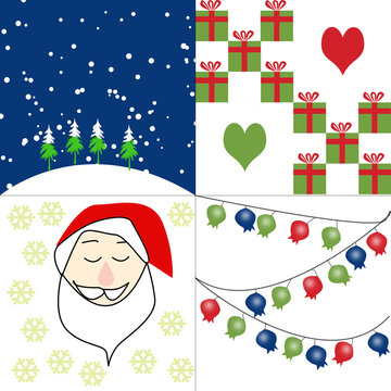 set di cartoline di natale