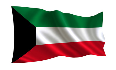 Kuwait flag. A series of 