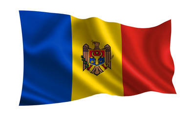 Moldova flag. A series of "Flags of the world." (The country - Moldova flag)

