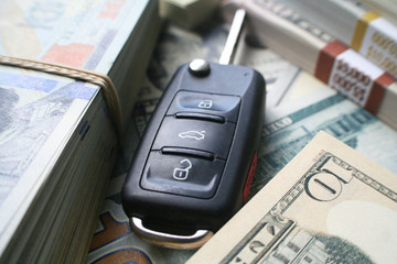 Car Payment With Car Key & Money