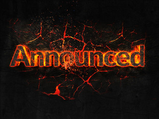 Fototapeta na wymiar Announced Fire text flame burning hot lava explosion background.