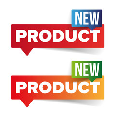 New Product label speech bubble