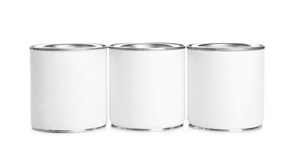 Paint cans, isolated on white