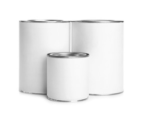 Paint cans, isolated on white