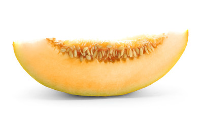 Ripe melon on white background