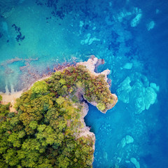 Naklejka na ściany i meble Montenegro Coast Village Aerial