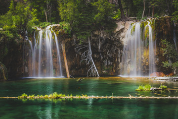 Serene Hanging Lake Waterfalls