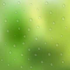 Vector blurred background with raindrops