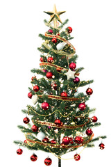 Christmas tree on white color background