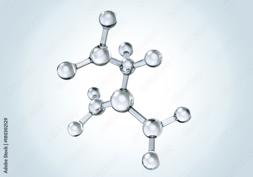 Sticker abstract atom or molecule structure