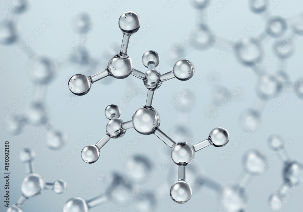 Sticker abstract atom or molecule structure