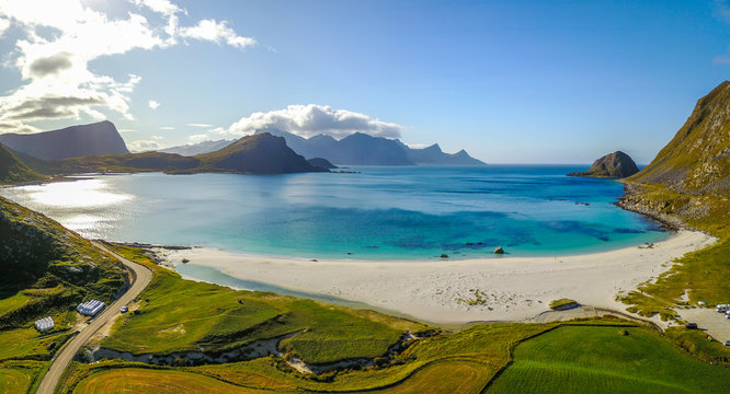 Lofoten Islands From Above In Norway