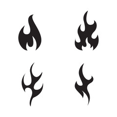 fire flame icon logo template