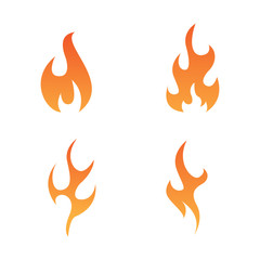 fire flame icon logo template