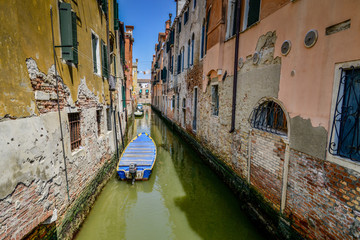 The boat in the venician canal