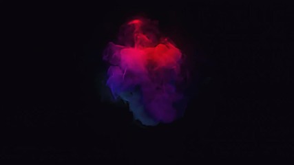 Colorful smoke envelops a black circular sphere. Perfect for overlaying over a circular logo. 4K UHD animation rendered at 16-bit color depth. - Powered by Adobe