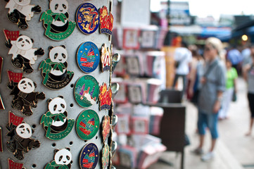 hong kong, stanley market, souvenir, magnet, fridge magnet, magnets, stanley, market, stall, Asia, china, hk, hongkong, shopping, souvenirs, panda, panda magnet, panda souvenir  
