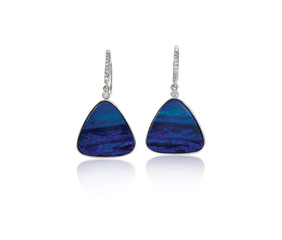 Blue Opal Fashion Drop Earrings