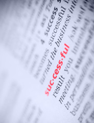 Fototapeta premium word successful, macro