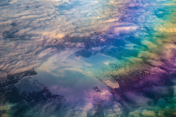 Lofoten islands, Norway, from an airplane