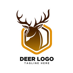 Smart hexagon Head Deer logo