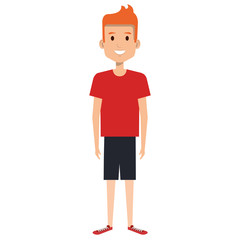 young man avatar character vector illustration design