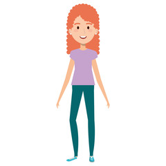 beautiful woman avatar character vector illustration design