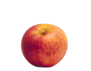 Red apple on white background