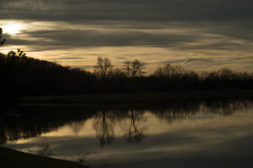 Fototapeta na wymiar Sunset at Twin Lakes