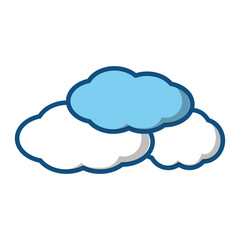 clouds icon over white background vector illustration