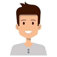 young man avatar character vector illustration design