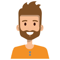 young man avatar character vector illustration design