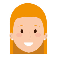beautiful woman head avatar character vector illustration design