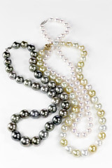 Beatiful pearl necklace isolated on a background