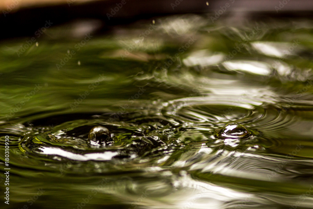 Canvas Prints water drops and wave falling into the water, natural and peaceful concept