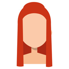 beautiful woman shirtless avatar character vector illustration design