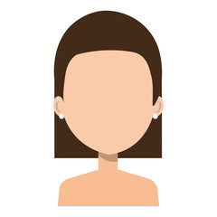 beautiful woman shirtless avatar character vector illustration design