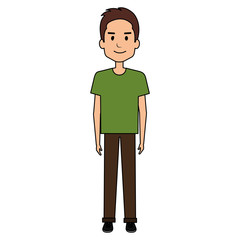 young man avatar character vector illustration design