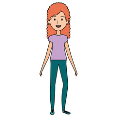 beautiful woman avatar character vector illustration design