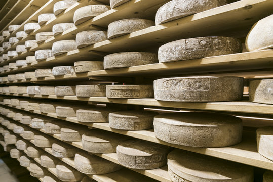 Italian Cheese Cellar In Mountain Farm