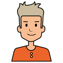 young man avatar character vector illustration design