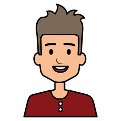 young man avatar character vector illustration design