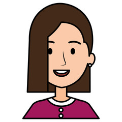 beautiful woman avatar character vector illustration design