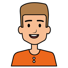 young man avatar character vector illustration design