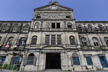 Obraz premium Abandoned the old building in Thailand