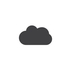 Cloud icon vector, filled flat sign, solid pictogram isolated on white. Symbol, logo illustration.