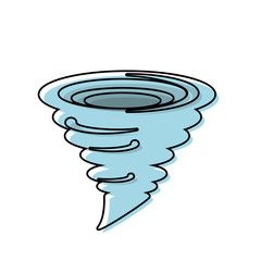 tornado icon over white background vector illustration