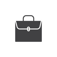 Suitcase icon vector, filled flat sign, solid pictogram isolated on white. Briefcase symbol, logo illustration.