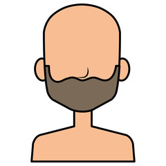 young man shirtless avatar character vector illustration design