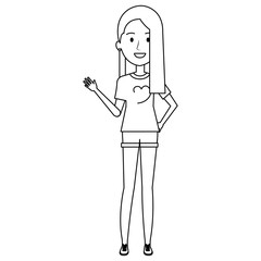 beautiful woman avatar character vector illustration design